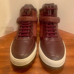 Salvatore Ferragamo Nayon 2 Bordeaux Ostrich